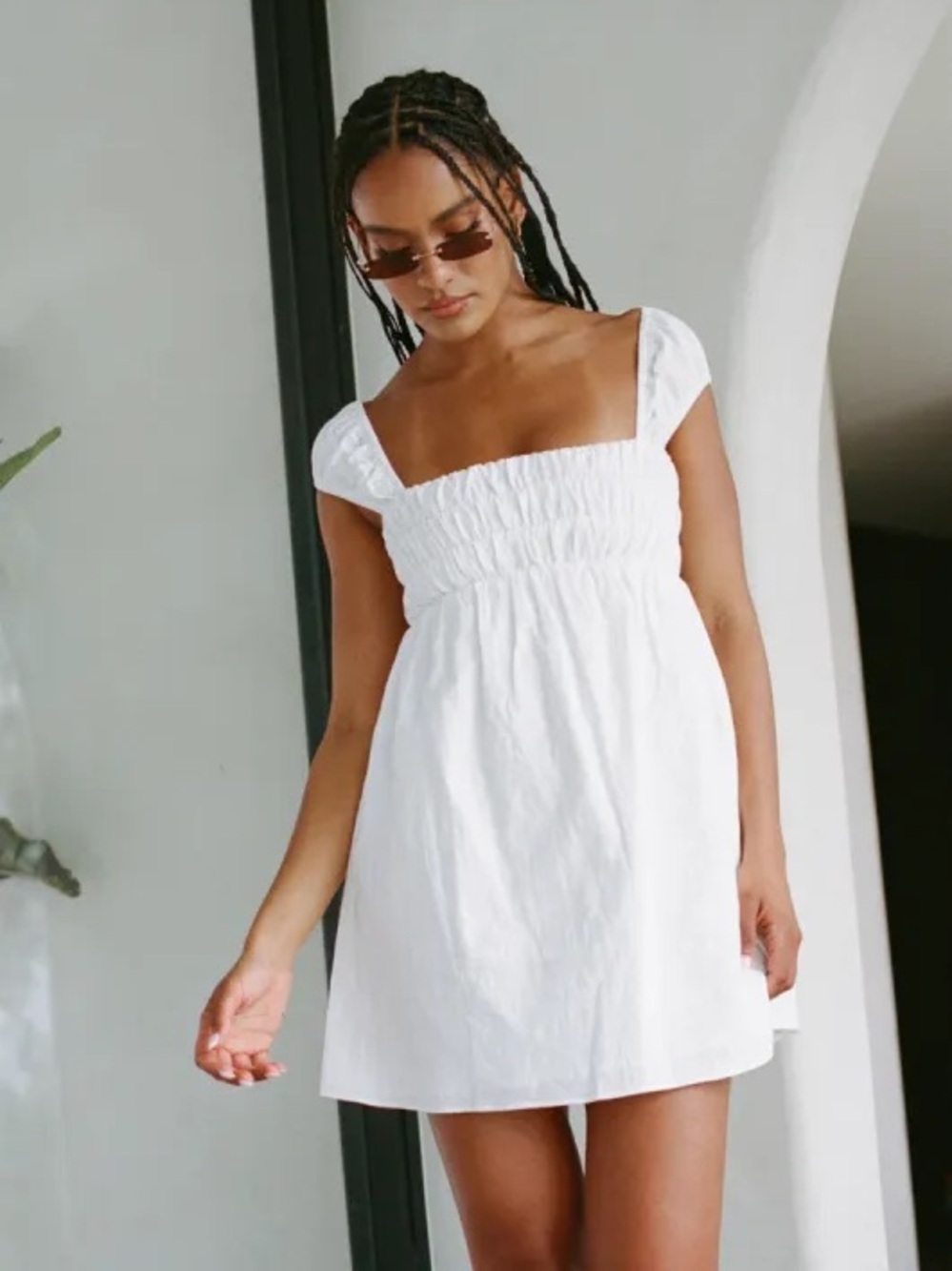 Sabo Skirt White Mini Dress